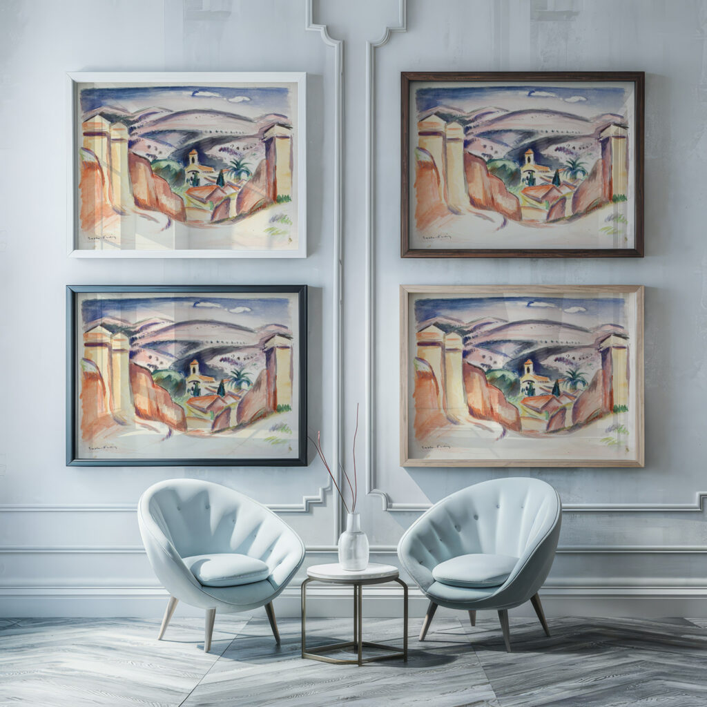 Indgangen til Cassis ogsa kaldet Kirketarnet i Cassis 1909 Emile Othon Friesz framed posters mockup