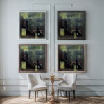 Industry at Night ca. 1940 Horatio C. Forjohn framed posters mockup