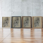 Injured Head ca. 1944 Wols framed posters mockup