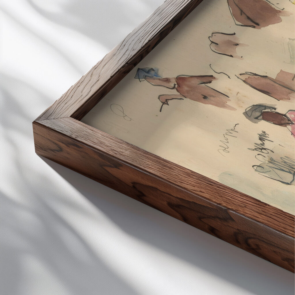 Inlandse figuren 1886 1947 Pierre Jean Apol close up dark wood mockup