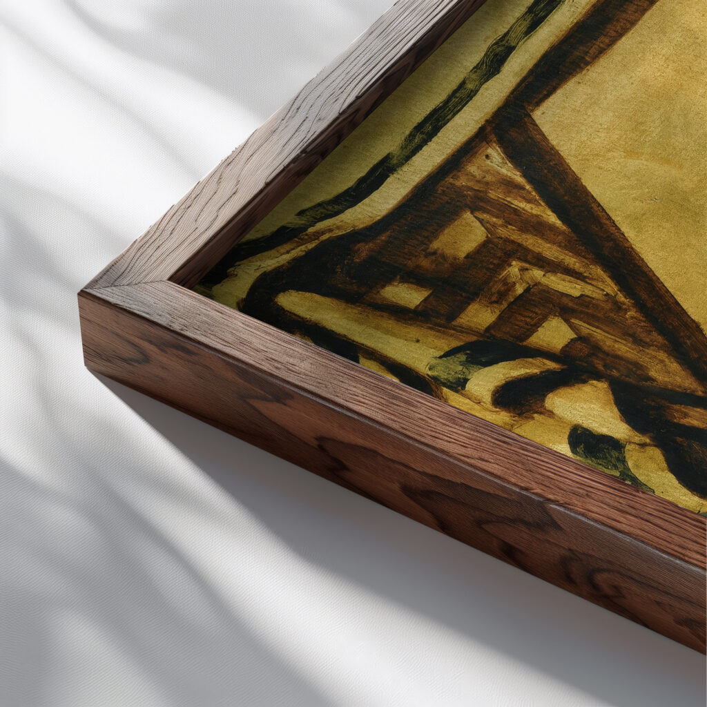 Intelligence Industrial Progress Technological Progress Jose Maria Sert close up dark wood mockup