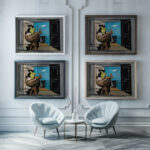 Interieur Au Balcon 1928 Louis Marcoussis framed posters mockup
