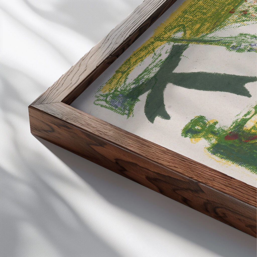 Interieur a la suspension 1898 1899 Edouard Vuillard close up dark wood mockup