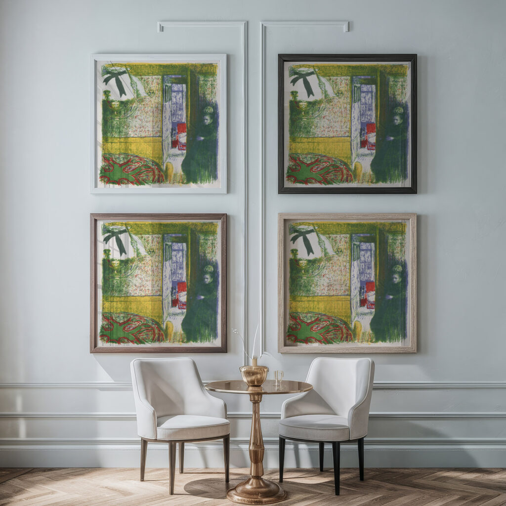 Interieur a la suspension 1898 1899 Edouard Vuillard framed posters mockup