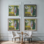 Interieur a la suspension 1898 1899 Edouard Vuillard framed posters mockup