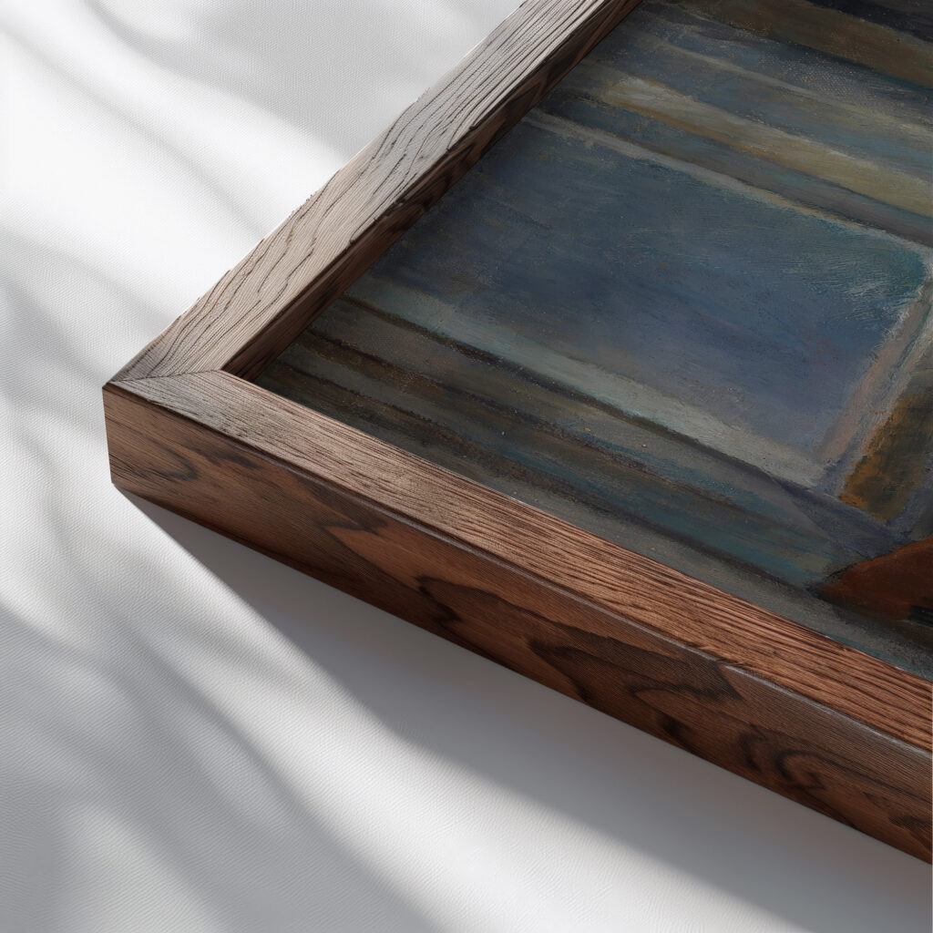 Interior 1917 Alvar Cawen close up dark wood mockup