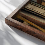 Interior 1928 Joaquin Torres Garcia close up dark wood mockup