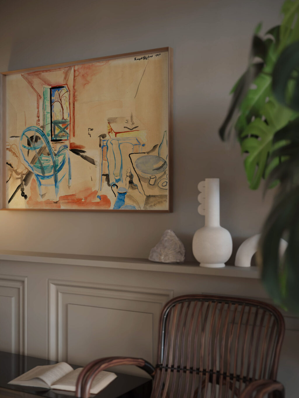 Interior Scene 1927 Frances Hodgkins video mockup