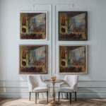 Interior View of the Finnish Opera 1919 Magnus Enckell framed posters mockup