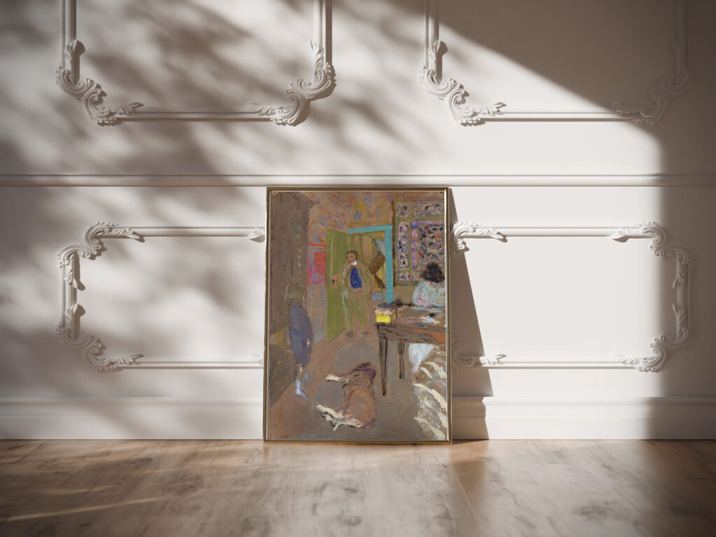 Interior at Saint Jacut 1909 Edouard Vuillard video mockup