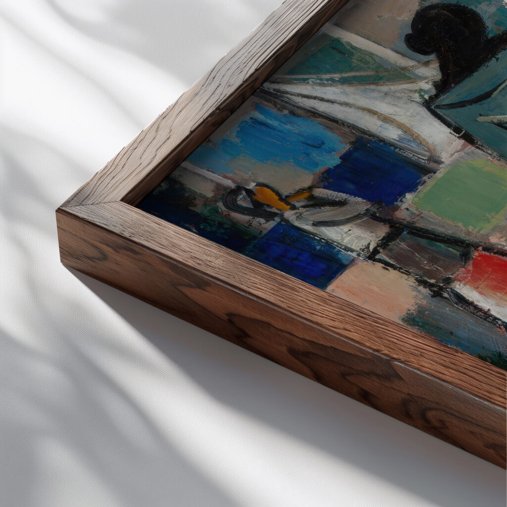 Interior c.1930 1935 Wolf Kibel close up dark wood mockup