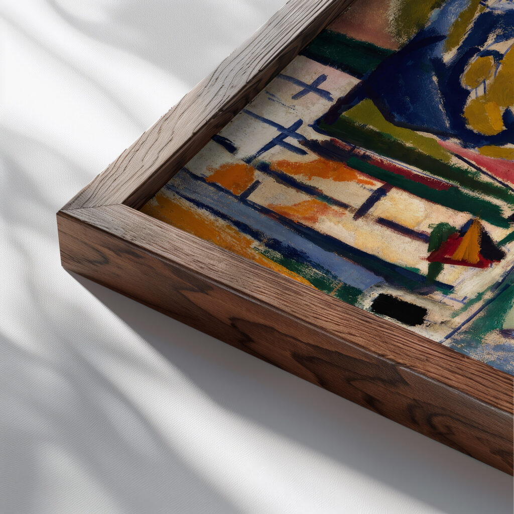 Interior ca. 1915 Henry Lyman Sayen close up dark wood mockup