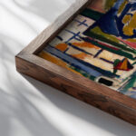 Interior ca. 1915 Henry Lyman Sayen close up dark wood mockup