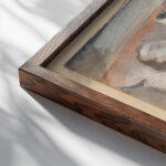 Interior circa 1910 Max Weber close up dark wood mockup
