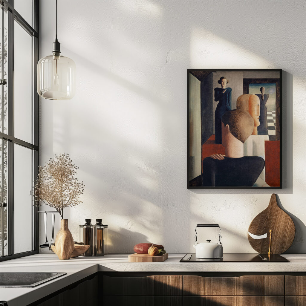 Interior with Five Figures Roman 1925 Oskar Schlemmer 6 mockup