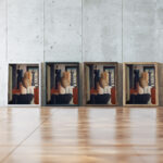 Interior with Five Figures Roman 1925 Oskar Schlemmer framed posters mockup