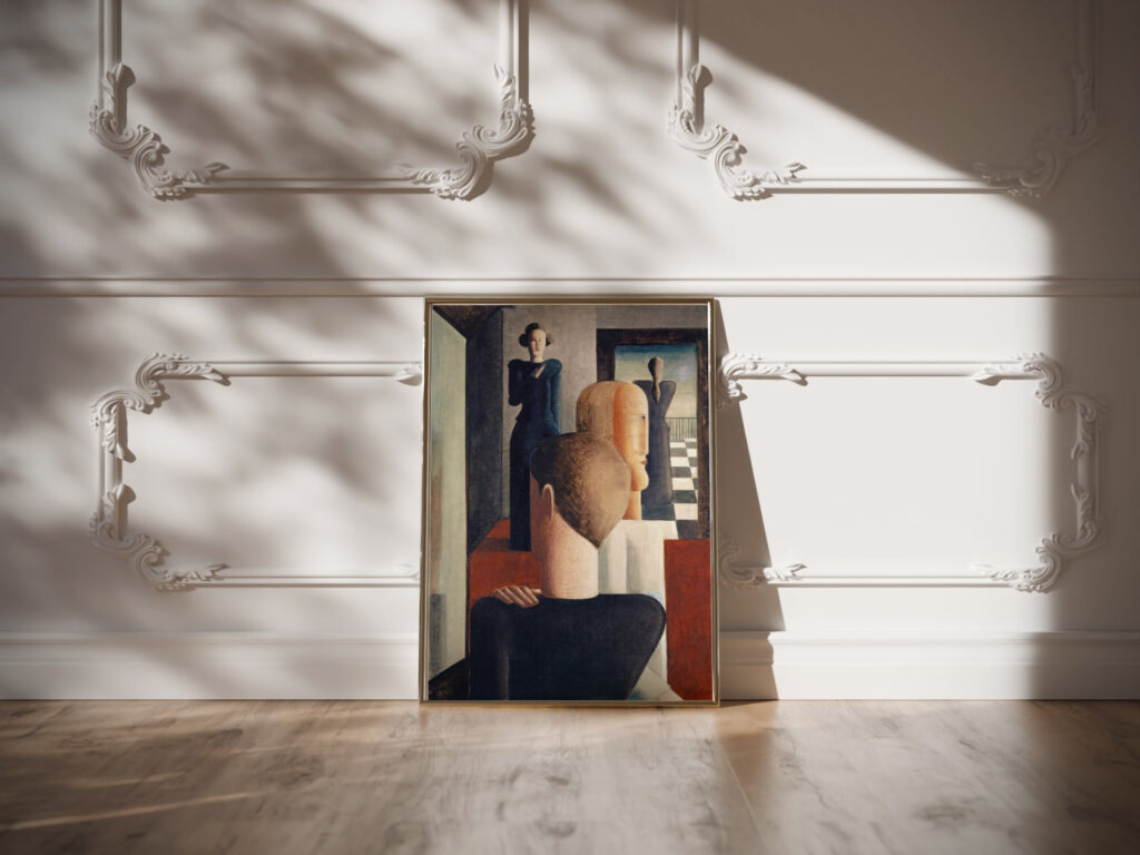 Interior with Five Figures Roman 1925 Oskar Schlemmer video mockup