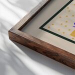 Iris close up dark wood mockup