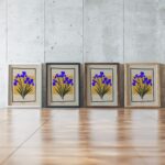 Iris framed posters mockup