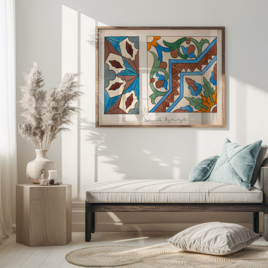 Italiaanse Majolicategels 1890 Johanna van de Kamer 5 mockup