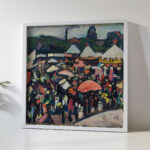 Jahrmarkt am Kesselbrink in Bielefeld 1912 Hermann Stenner 5 mockup