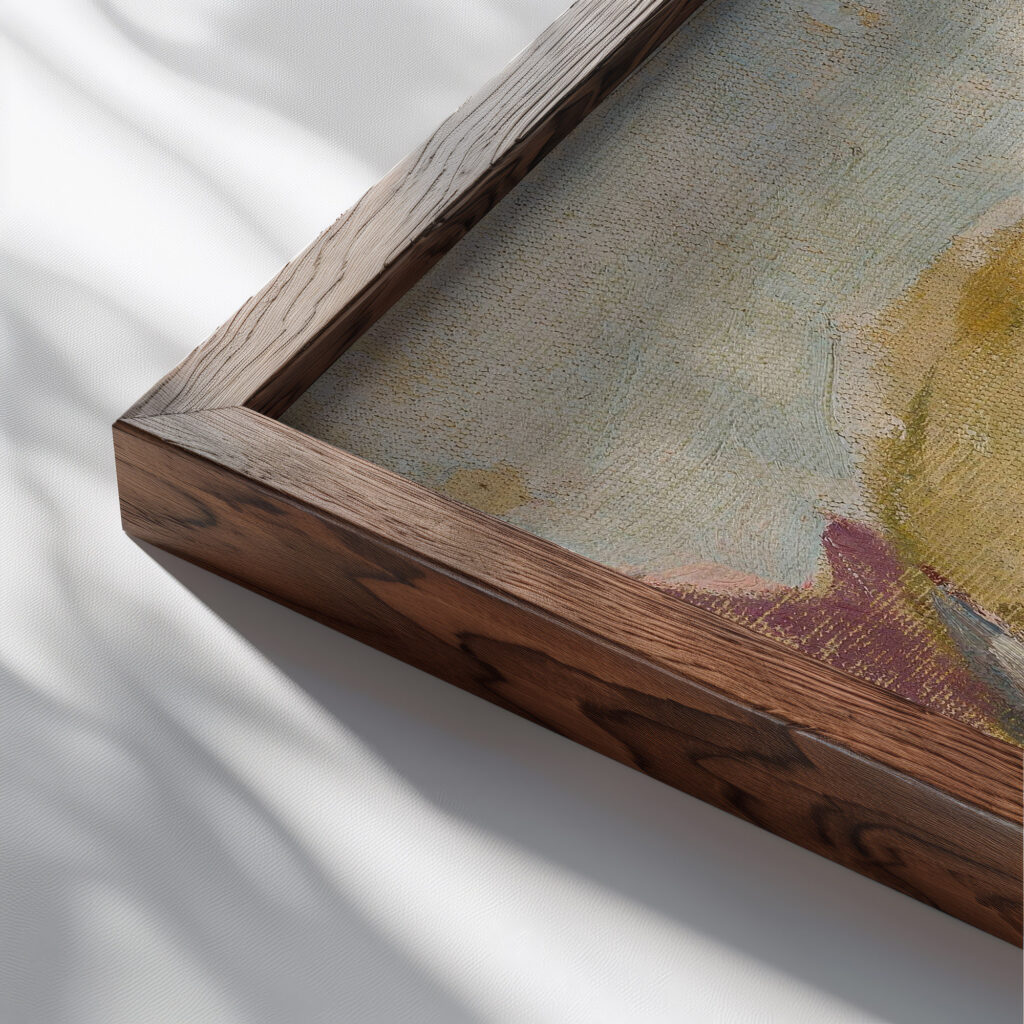 Jaipur – painting the elephant. From the journey to India 1907 Jan Ciaglinski close up dark wood mockup