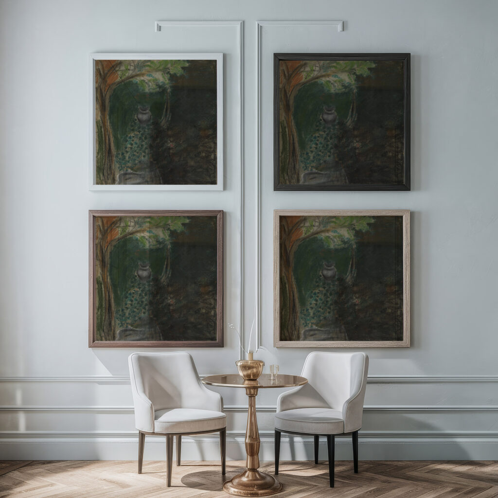 Jardin 1905 Antoine Bourdelle framed posters mockup