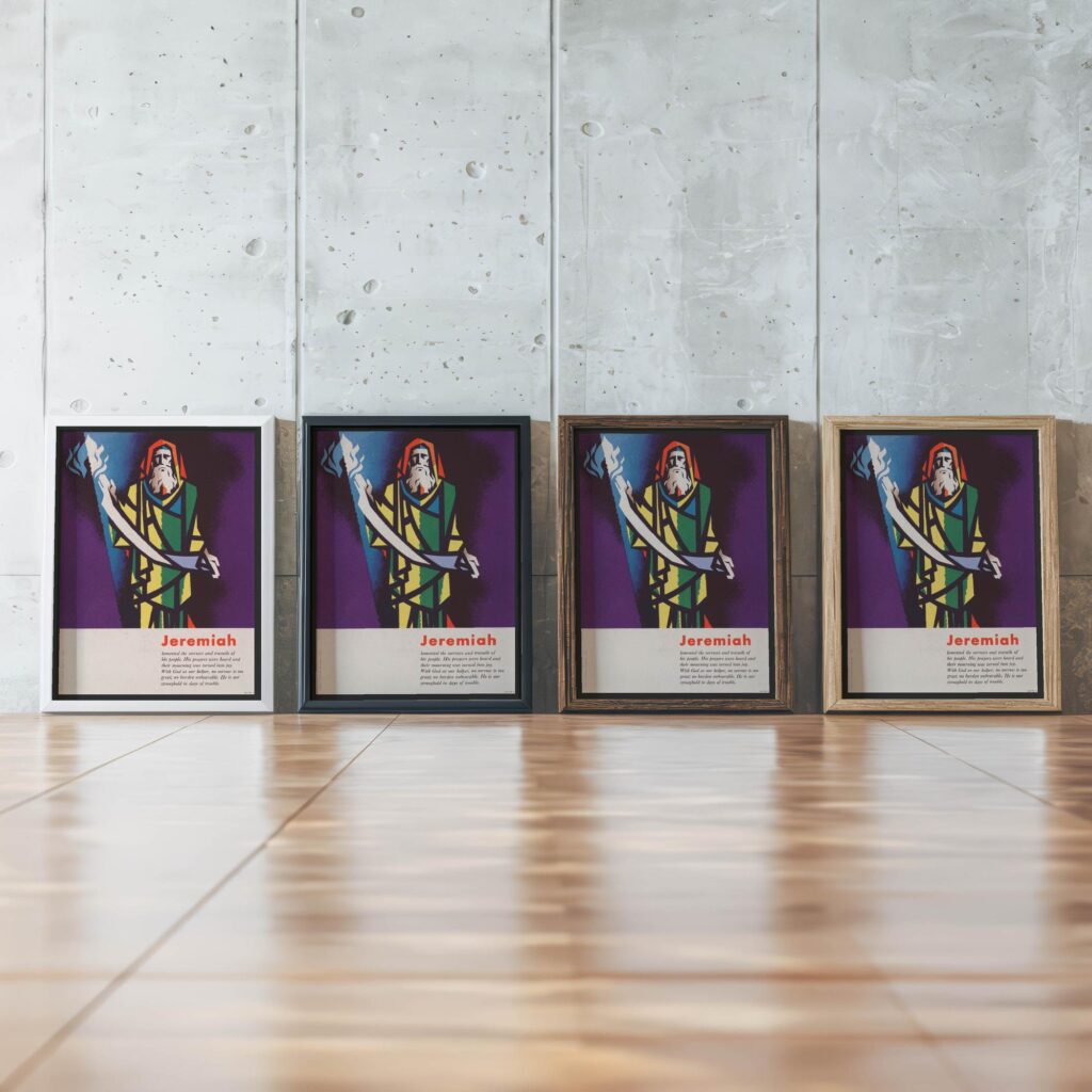 Jeremiah 1956 Binder topaz framed posters mockup