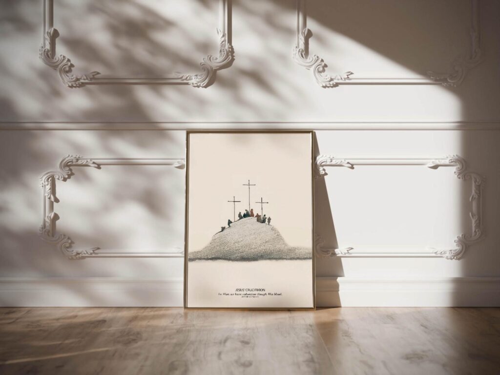 Jesus crucifixion 3x4 video mockup