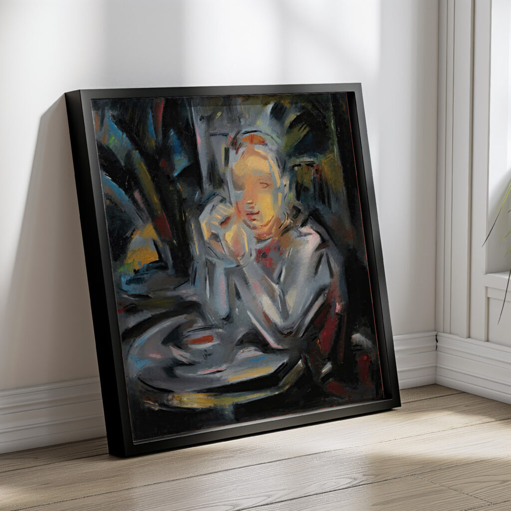 Jeune Assis A Table Face A Une Tasse Maria Blanchard 4 mockup