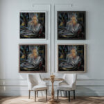 Jeune Assis A Table Face A Une Tasse Maria Blanchard framed posters mockup