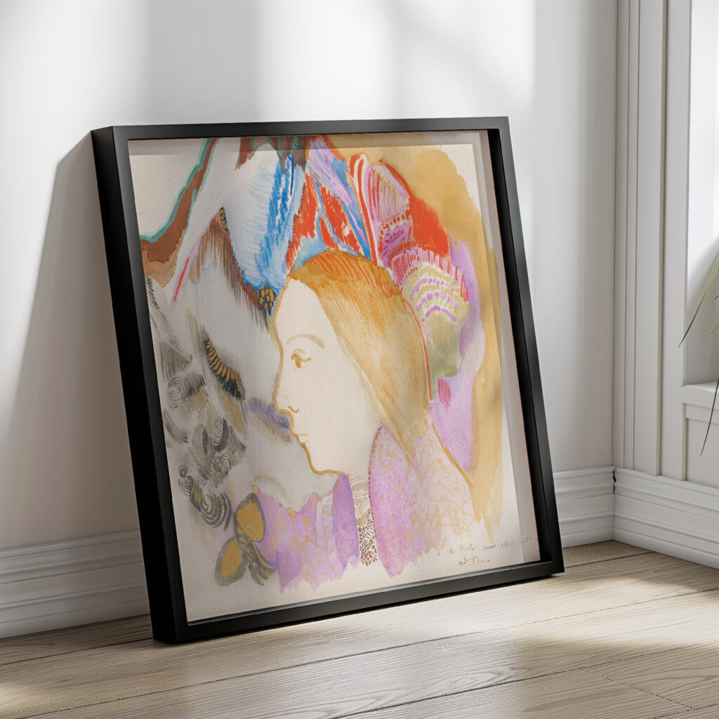 Jeune Fille Et Fleurs Odilon Redon 4 mockup