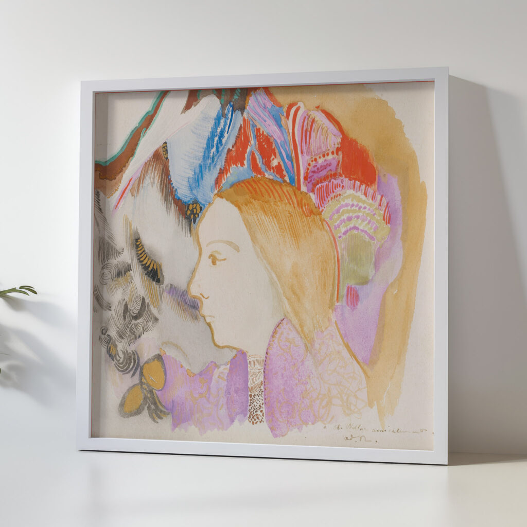 Jeune Fille Et Fleurs Odilon Redon 5 mockup