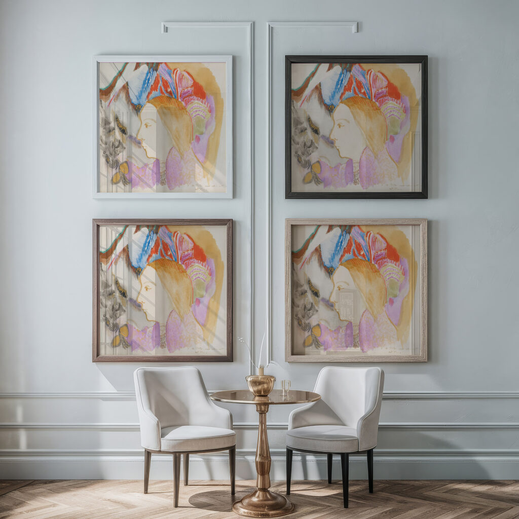 Jeune Fille Et Fleurs Odilon Redon framed posters mockup