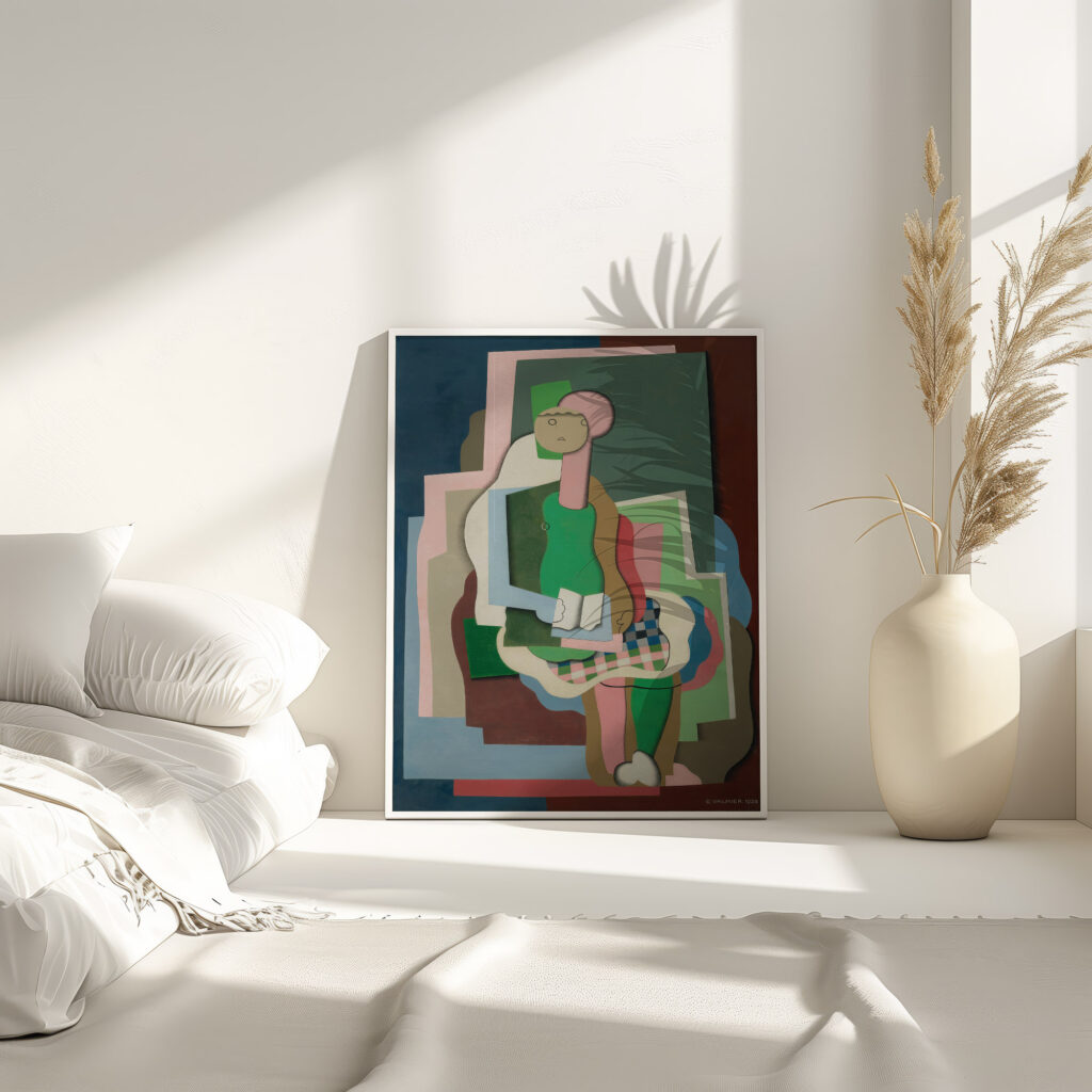 Jeune fille assise Portrait de la fille de lartiste 1926 Georges Valmier 4 mockup