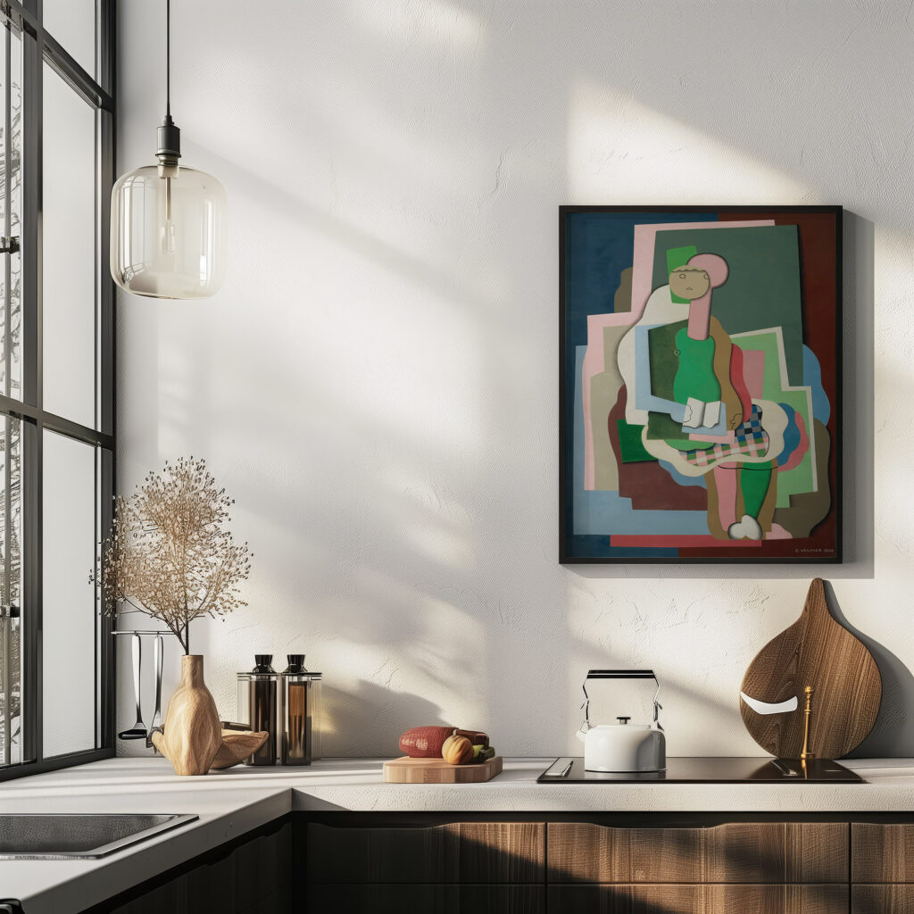 Jeune fille assise Portrait de la fille de lartiste 1926 Georges Valmier 6 mockup