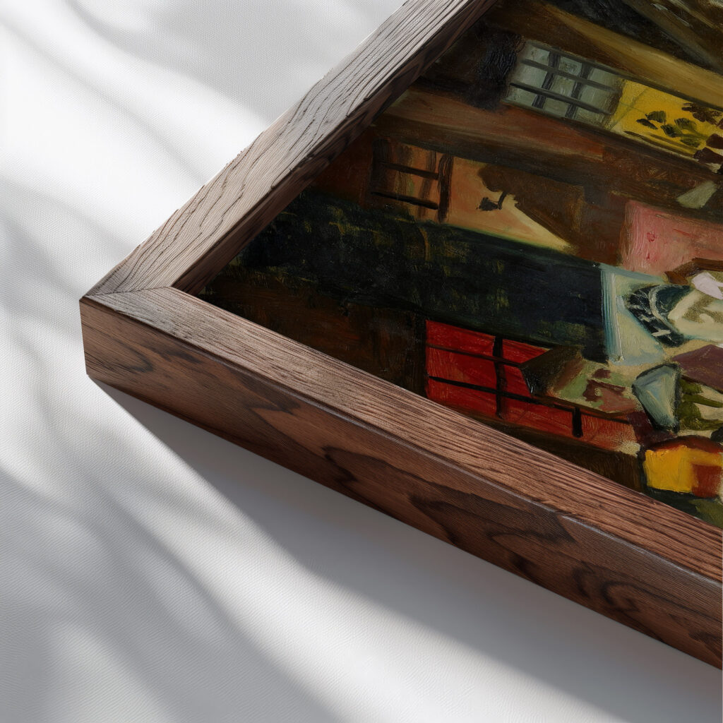Jordaan 1930 1941 Henri Braakensiek close up dark wood mockup
