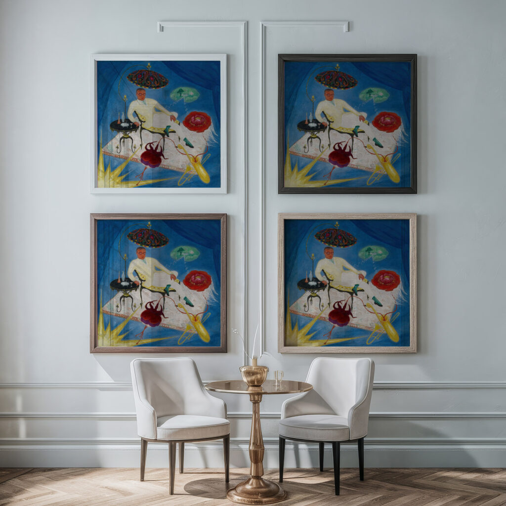 Joseph Hergesheimer 1923 Florine Stettheimer framed posters mockup