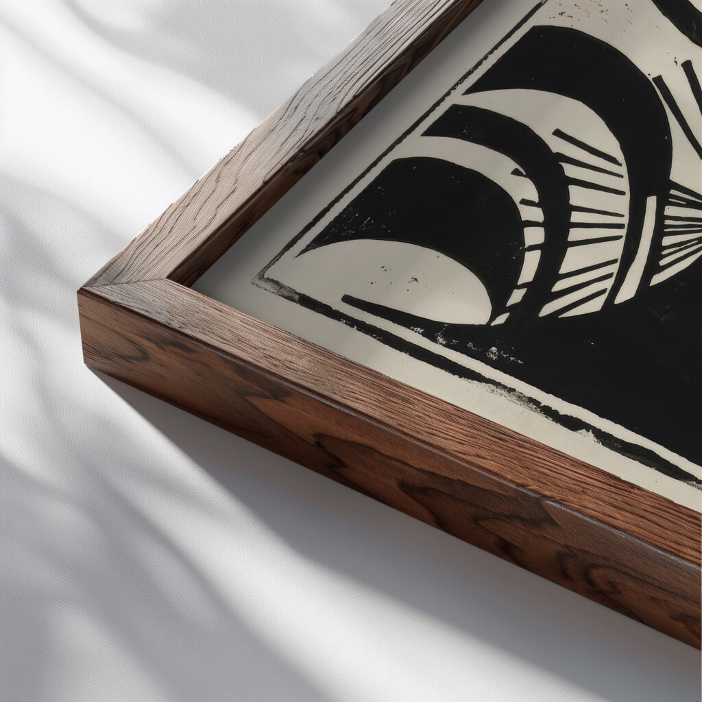 Junglinge in der Natur III August Babberger close up dark wood mockup