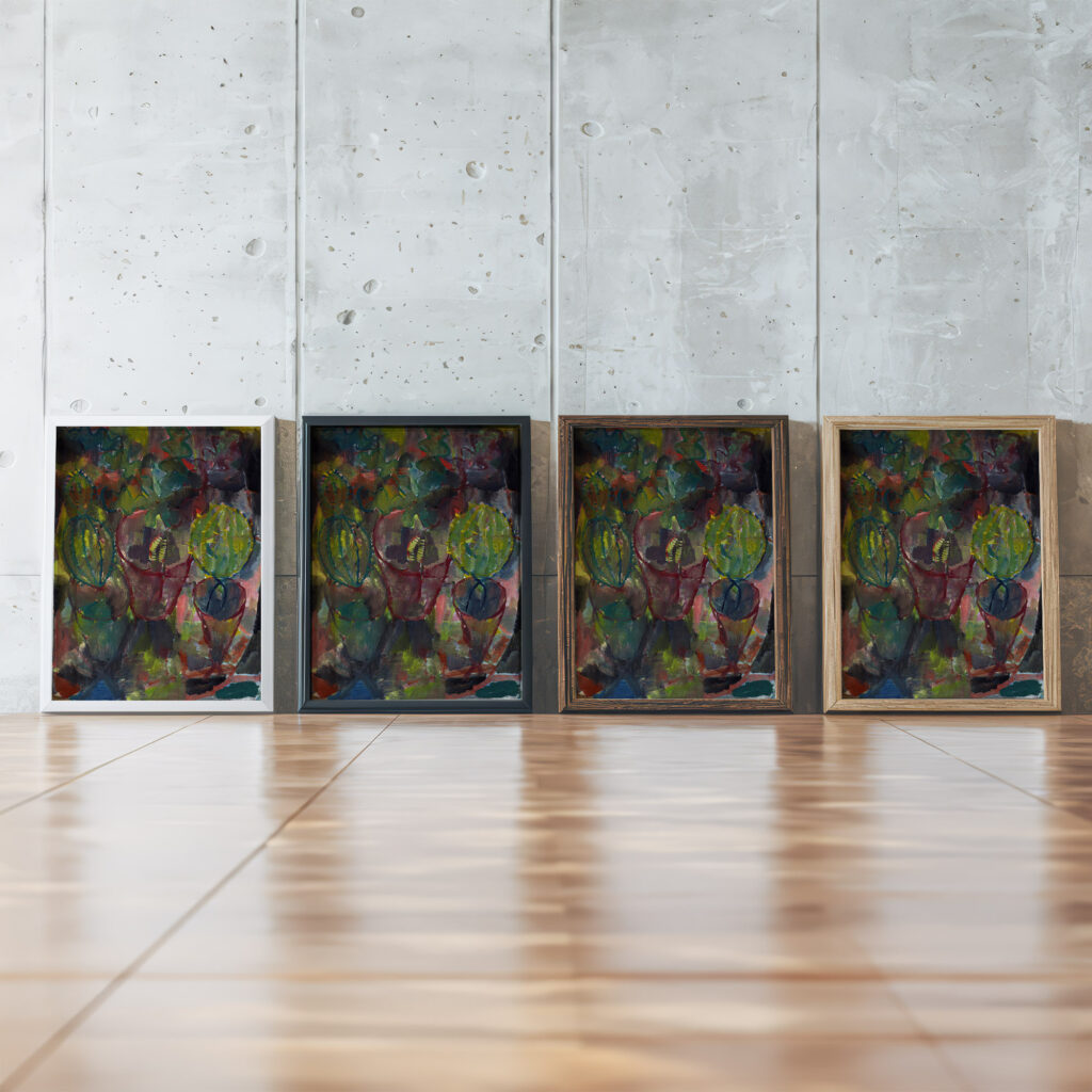 Kakteen 1912 Paul Klee framed posters mockup