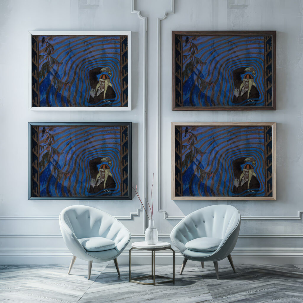 Kalevipoeg kellukesega between 1914 and 1915 Oskar Kallis framed posters mockup
