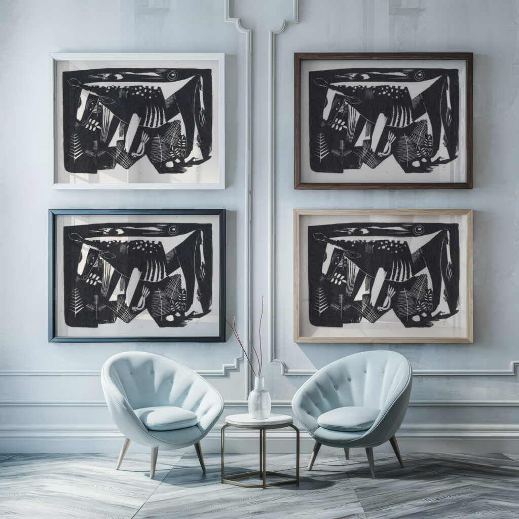 Kalf 1936 Tinus van Doorn framed posters mockup