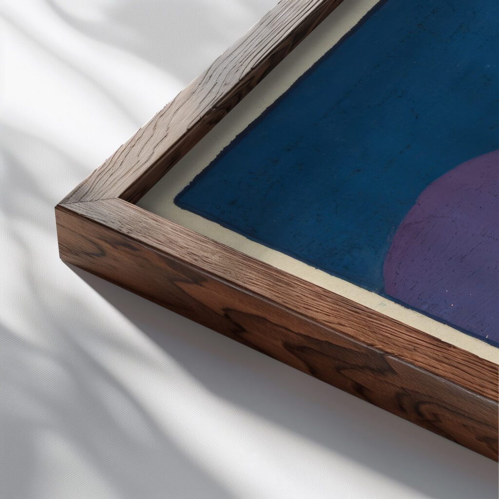 Karfreitag weibliches Portrat 1943 Karl Wiener close up dark wood mockup