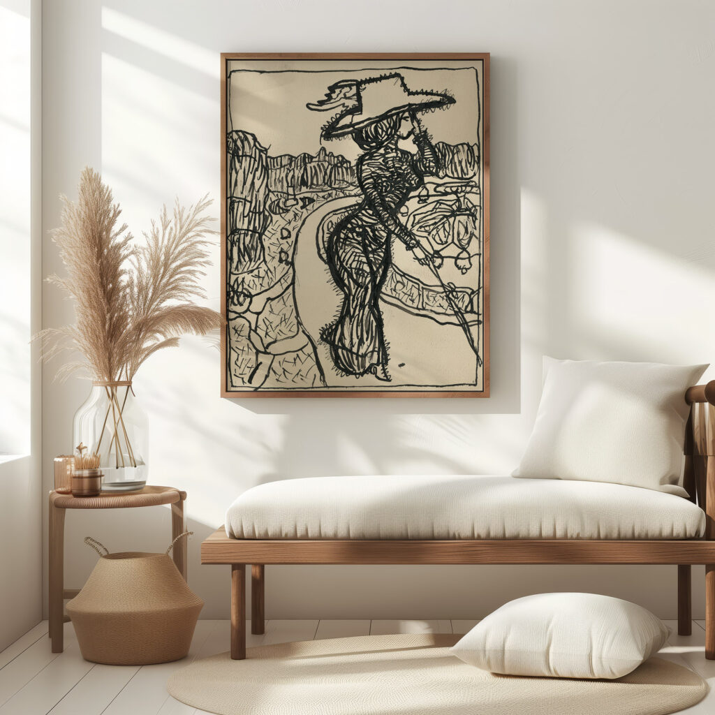 Karikatura damy 1908–1912 Konstantin Kovari Kacmarik 5 mockup