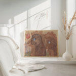 Karikatuur van Leo Gestel en zijn vrouw 1891 Leo Gestel 4 mockup