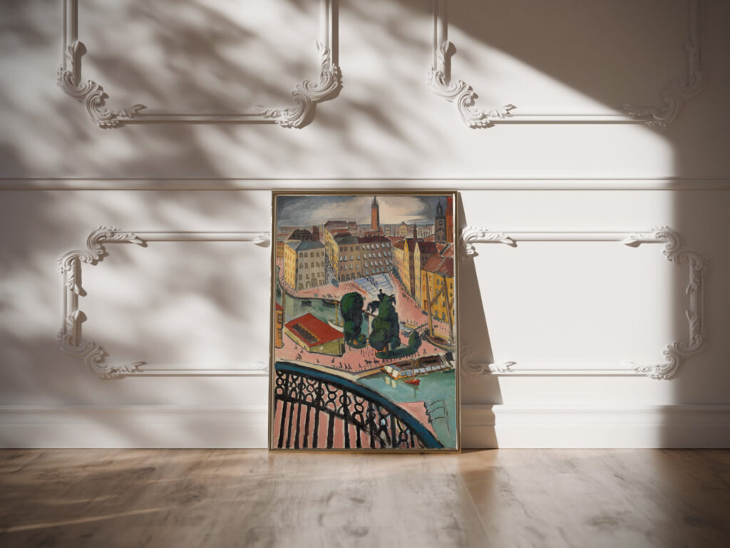 Karl Johans Torg Stockholm 1914 Isaac Grunewald video mockup