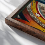 Keiserlich Konigliches SchutzenFest in Ada KalchSkt. AdolfRingNord 1919 Adolf Wolfli close up dark wood mockup