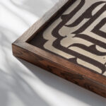 Kennis is macht 1874 Carel Adolph Lion Cachet close up dark wood mockup