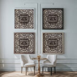 Kennis is macht 1874 Carel Adolph Lion Cachet framed posters mockup
