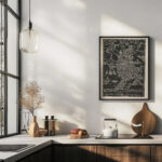 Kerstkaart met heuvellandschap en meer 1906 Reijer Stolk 6 mockup